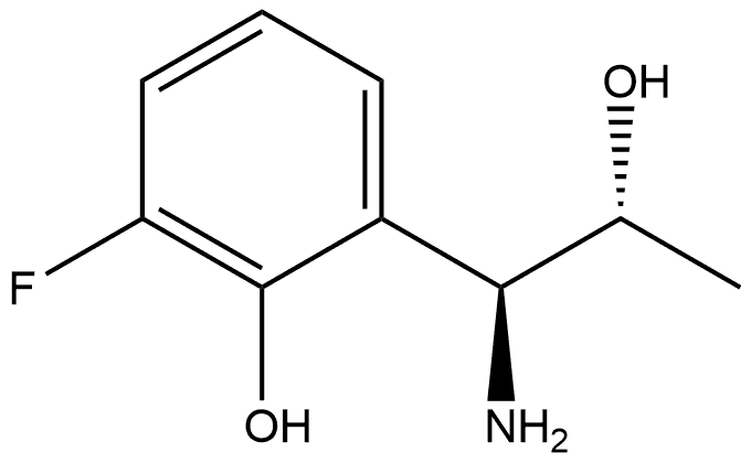 2-((1S,2R)-1-AMINO-2-HYDROXYPROPYL)-6-FLUOROPHENOL 结构式