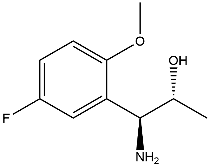 (1S,2R)-1-AMINO-1-(5-FLUORO-2-METHOXYPHENYL)PROPAN-2-OL 结构式