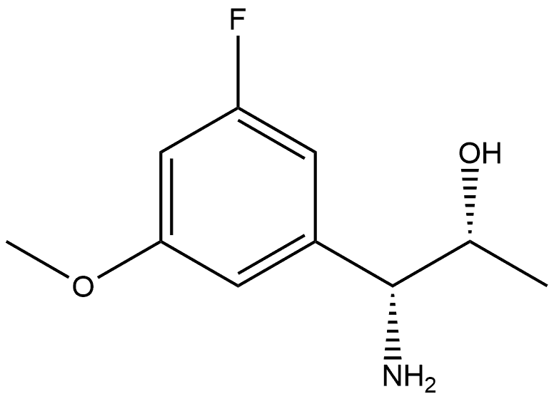 (1R,2R)-1-AMINO-1-(5-FLUORO-3-METHOXYPHENYL)PROPAN-2-OL 结构式