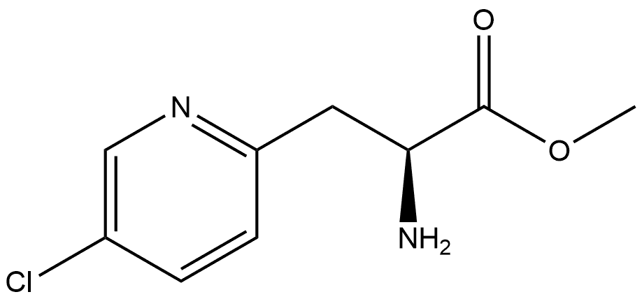 2-Pyridinepropanoic acid, α-amino-5-chloro-, methyl ester, (αS)- Structure
