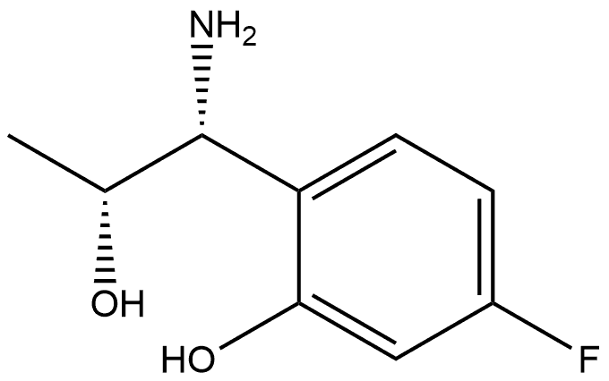 2-((1R,2R)-1-AMINO-2-HYDROXYPROPYL)-5-FLUOROPHENOL Struktur