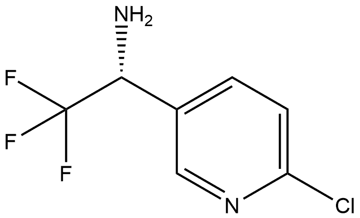 3-Pyridinemethanamine, 6-chloro-α-(trifluoromethyl)-, (αR)-,1212950-54-3,结构式
