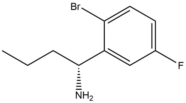 (1R)-1-(2-BROMO-5-FLUOROPHENYL)BUTYLAMINE 结构式