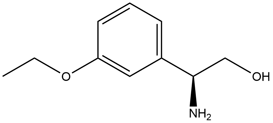 (S)-2-amino-2-(3-ethoxyphenyl)ethan-1-ol 结构式