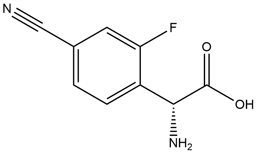 Benzeneacetic acid, α-amino-4-cyano-2-fluoro-, (αR)- Structure