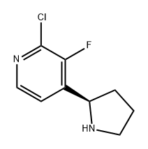 2-chloro-3-fluoro-4-[(2R)-pyrrolidin-2-yl]pyridine,1213131-07-7,结构式