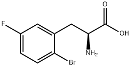 2-溴-5-氟-L-苯丙氨酸 结构式