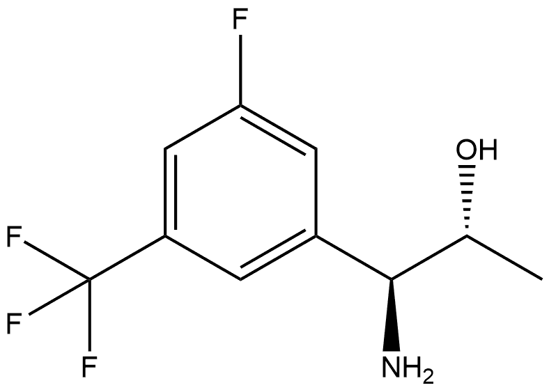 (1S,2R)-1-AMINO-1-[3-FLUORO-5-(TRIFLUOROMETHYL)PHENYL]PROPAN-2-OL 结构式