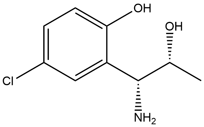 2-((1R,2R)-1-AMINO-2-HYDROXYPROPYL)-4-CHLOROPHENOL Struktur