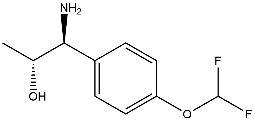 (1S,2R)-1-AMINO-1-[4-(DIFLUOROMETHOXY)PHENYL]PROPAN-2-OL 结构式
