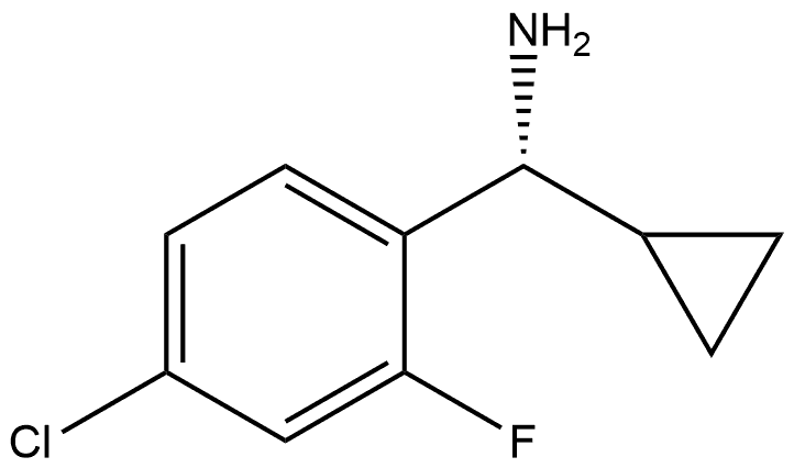 (R)-(4-chloro-2-fluorophenyl)(cyclopropyl)methanamine 化学構造式