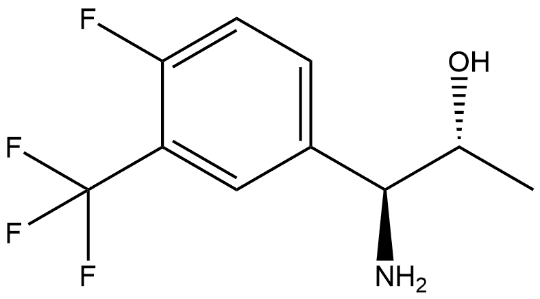 (1S,2R)-1-AMINO-1-[4-FLUORO-3-(TRIFLUOROMETHYL)PHENYL]PROPAN-2-OL 结构式