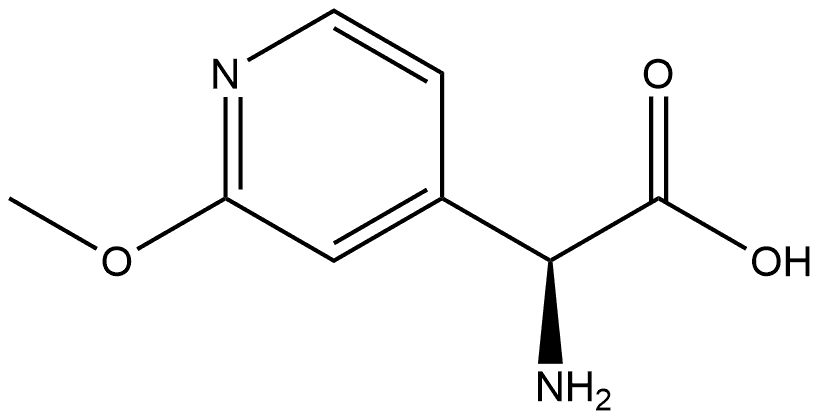 4-Pyridineacetic acid, α-amino-2-methoxy-, (αS)-,1213370-64-9,结构式