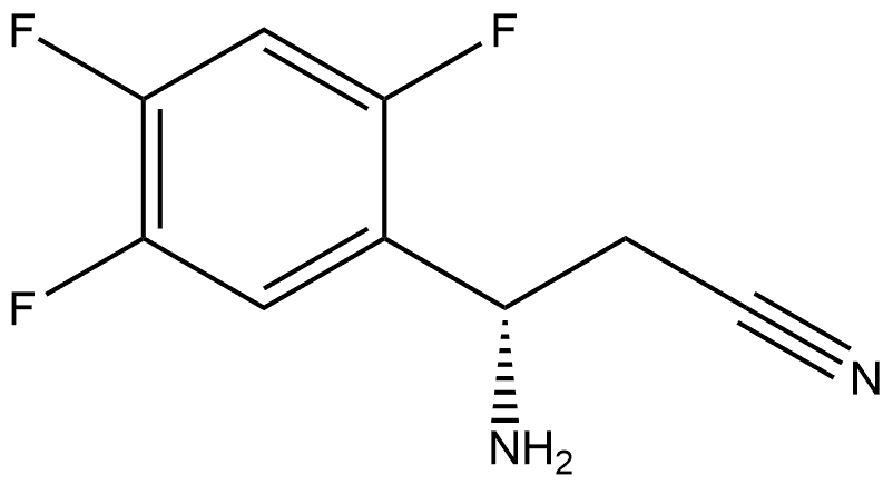(3S)-3-AMINO-3-(2,4,5-TRIFLUOROPHENYL)PROPANENITRILE,1213389-07-1,结构式