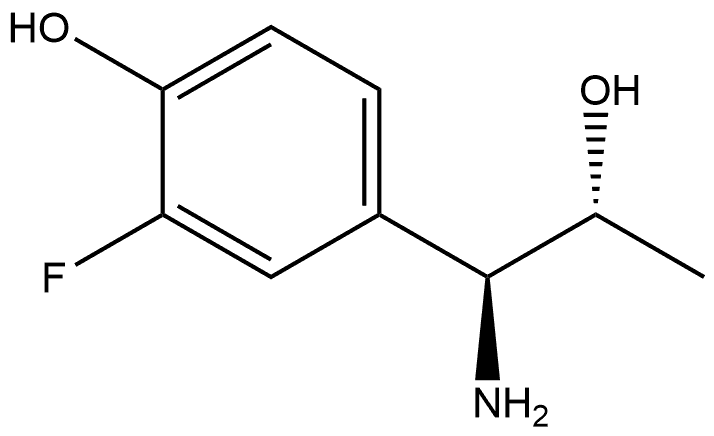 4-((1S,2R)-1-AMINO-2-HYDROXYPROPYL)-2-FLUOROPHENOL Struktur