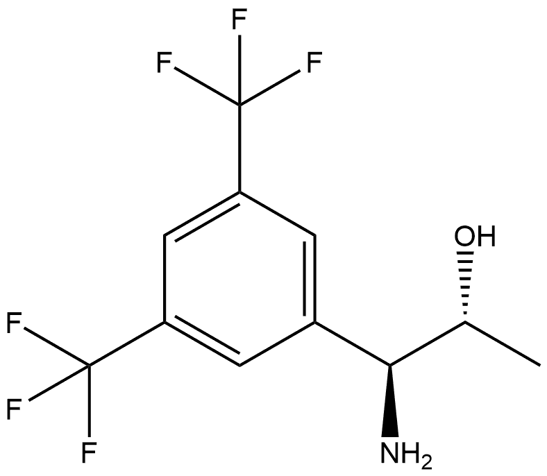 (1S,2R)-1-AMINO-1-[3,5-BIS(TRIFLUOROMETHYL)PHENYL]PROPAN-2-OL 结构式