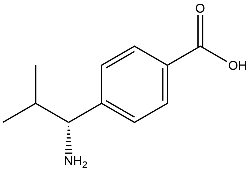 4-[(1R)-1-Amino-2-methylpropyl]benzoic acid Structure