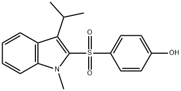4-(3-ISOPROPYL-1-METHYL-1H-INDOL-3-YLSULFONYL)PHENOL, 121347-07-7, 结构式