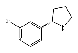 2-bromo-4-[(2S)-pyrrolidin-2-yl]pyridine 结构式