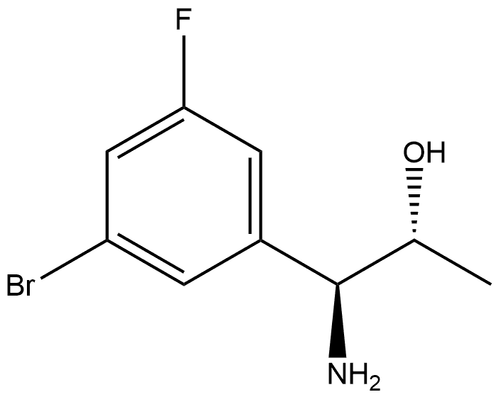 (1S,2R)-1-AMINO-1-(3-BROMO-5-FLUOROPHENYL)PROPAN-2-OL 结构式