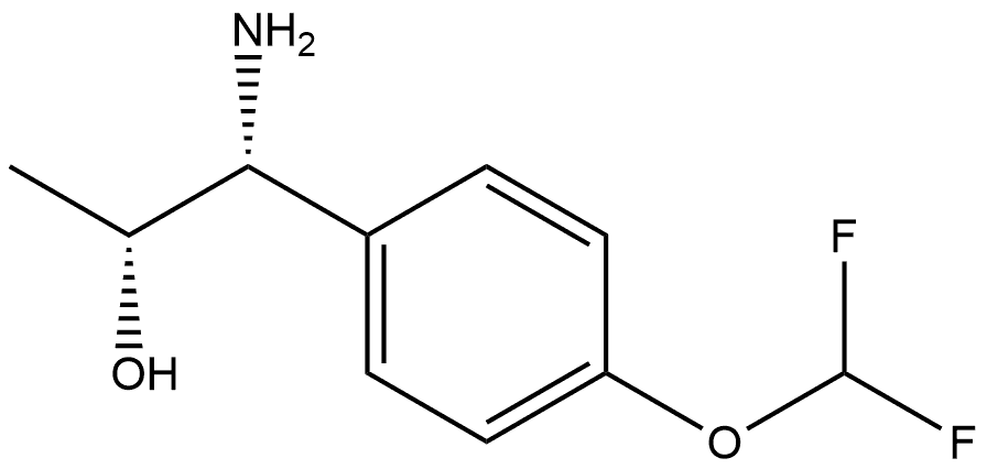 (1R,2R)-1-AMINO-1-[4-(DIFLUOROMETHOXY)PHENYL]PROPAN-2-OL 结构式