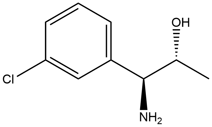 (1S,2R)-1-AMINO-1-(3-CHLOROPHENYL)PROPAN-2-OL 结构式
