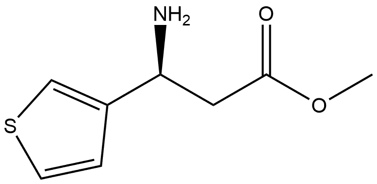 (S)-3-氨基-3-(噻吩-3-基)丙酸甲酯, 1213552-85-2, 结构式