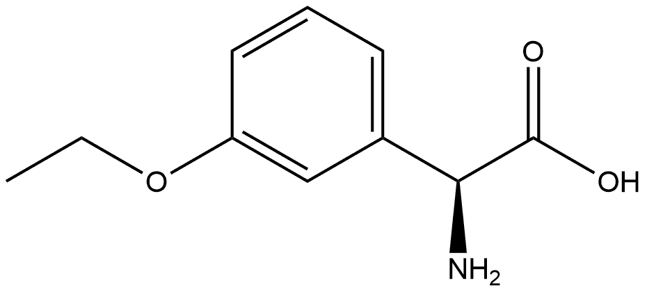 (S)-2-amino-2-(3-ethoxyphenyl)acetic acid 结构式