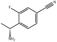 Benzonitrile, 4-[(1R)-1-aminoethyl]-3-fluoro- Structure