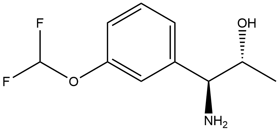 (1S,2R)-1-AMINO-1-[3-(DIFLUOROMETHOXY)PHENYL]PROPAN-2-OL 结构式