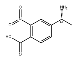 (R)-4-(1-aminoethyl)-2-nitrobenzoic acid 结构式