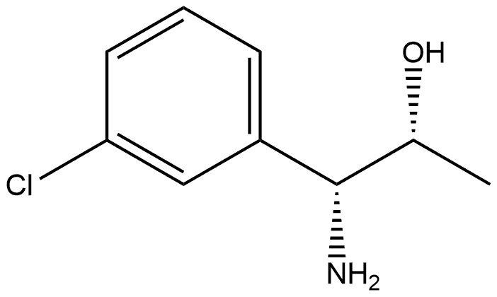 (1R,2R)-1-AMINO-1-(3-CHLOROPHENYL)PROPAN-2-OL 结构式