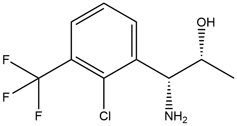 (1R,2R)-1-AMINO-1-[2-CHLORO-3-(TRIFLUOROMETHYL)PHENYL]PROPAN-2-OL 化学構造式