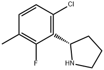 (2S)-2-(6-CHLORO-2-FLUORO-3-METHYLPHENYL)PYRROLIDINE Struktur