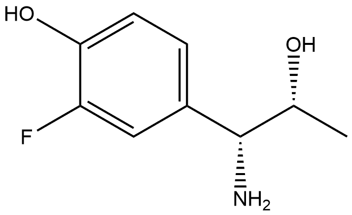 4-((1R,2R)-1-AMINO-2-HYDROXYPROPYL)-2-FLUOROPHENOL 结构式