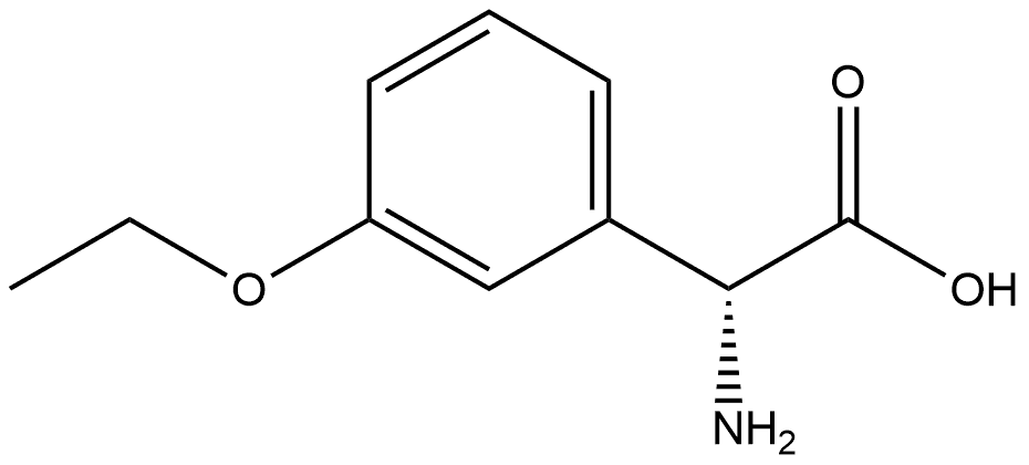 (R)-2-amino-2-(3-ethoxyphenyl)acetic acid 结构式