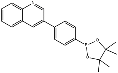 3-(4-(4,4,5,5-四甲基-1,3,2-二氧杂硼烷-2-基)苯基)喹啉, 1214278-12-2, 结构式