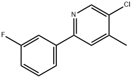 5-Chloro-2-(3-fluorophenyl)-4-methylpyridine 化学構造式