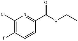 6-氯-5-氟吡啶甲酸乙酯 结构式