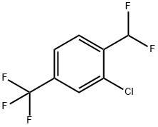 Benzene, 2-chloro-1-(difluoromethyl)-4-(trifluoromethyl)- Structure