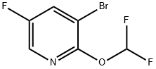 Pyridine, 3-bromo-2-(difluoromethoxy)-5-fluoro- Structure
