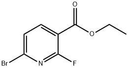 3-Pyridinecarboxylic acid, 6-bromo-2-fluoro-, ethyl ester Struktur