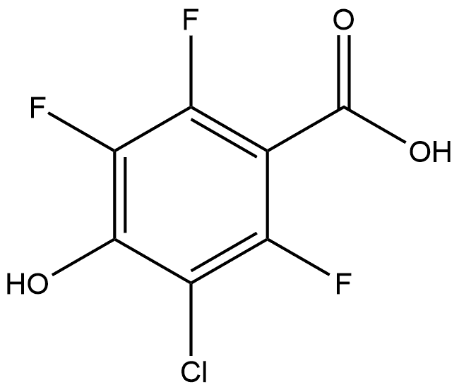 3-Chloro-2,5,6-trifluoro-4-hydroxybenzoic acid Structure