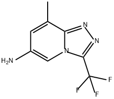 1,2,4-Triazolo[4,3-a]pyridin-6-amine, 8-methyl-3-(trifluoromethyl)- Structure