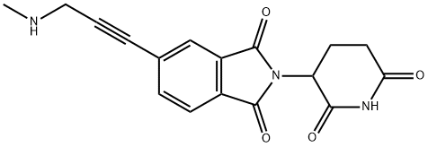 2-(2,6-dioxopiperidin-3-yl)-5-(3-(methylamino)prop-1-yn-1-yl)isoindoline-1,3-dione 结构式