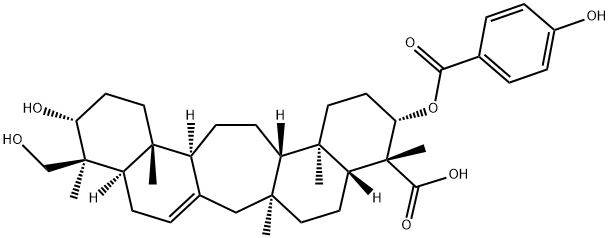 3β-(4-Hydroxybenzoyloxy)-21β,29-dihydroxyserrat-14-en-24-oic acid 结构式