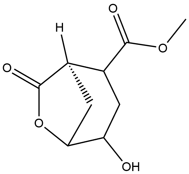 6-?Oxabicyclo[3.2.1]?octane-?2-?carboxylic acid, 4-?hydroxy-?7-?oxo-?, methyl ester, [1R-?(2-?endo,?4-?exo)?]?- (9CI) 结构式
