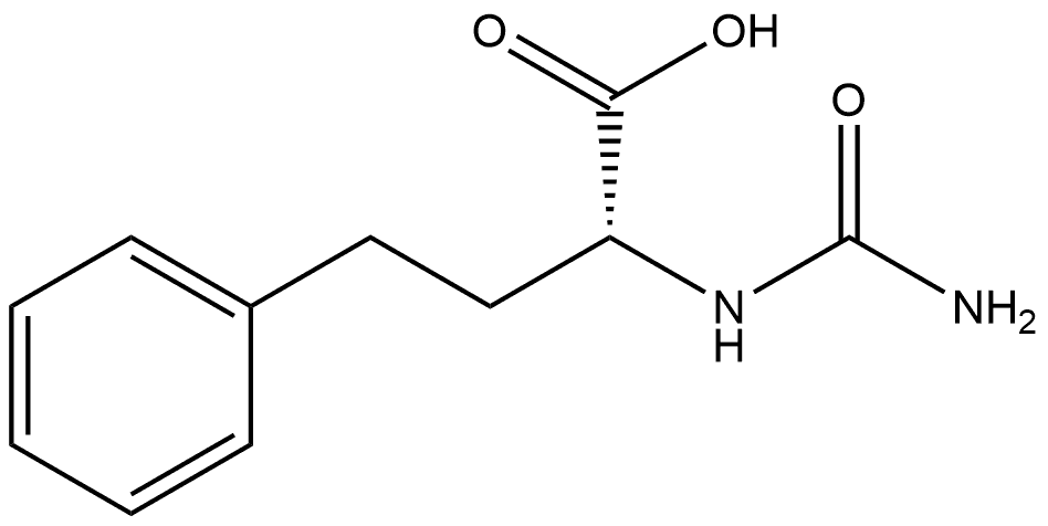 Benzenebutanoic acid, α-[(aminocarbonyl)amino]-, (αR)- Structure