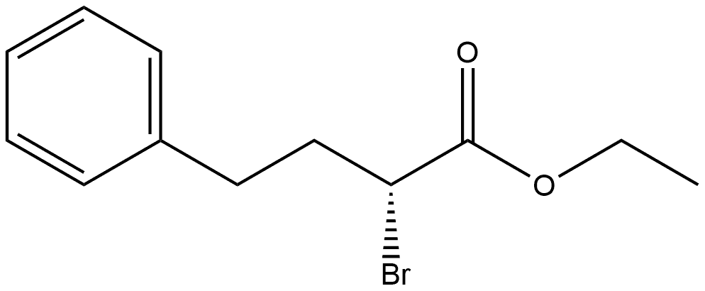 Benzenebutanoic acid, α-bromo-, ethyl ester, (αR)- Structure