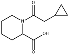 1-(2-cyclopropylacetyl)piperidine-2-carboxylic acid 结构式